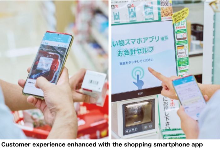 Customer experience enhanced with the shopping smartphone app