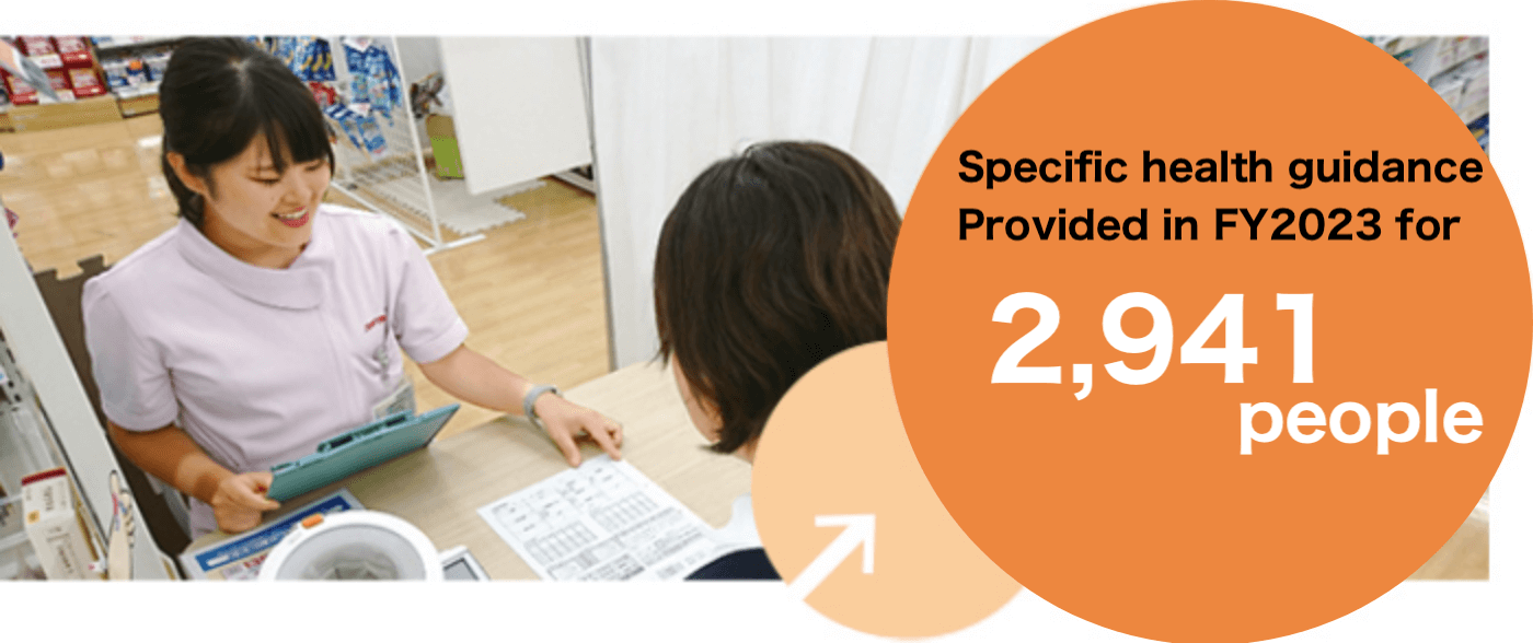 Providing specific health guidance at stores in local communities